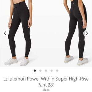 Lululemon Power Within Super High-Rise Pant 28"
Black 2020 W5CORS $118 Everlux 6